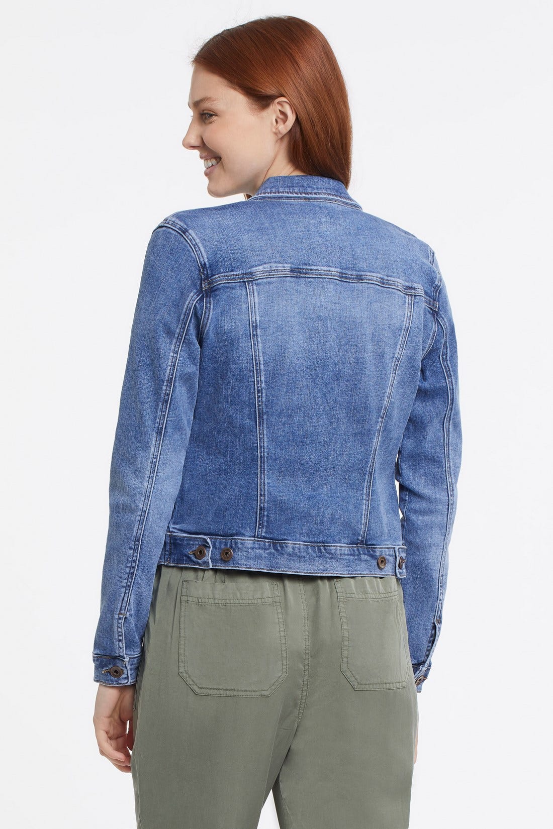 Classic Women’s Denim Jacket – Stretch Jean Jacket with Recycled Denim - Image 4