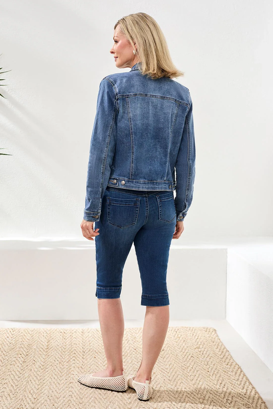 Classic Women’s Denim Jacket – Stretch Jean Jacket with Recycled Denim - Image 5