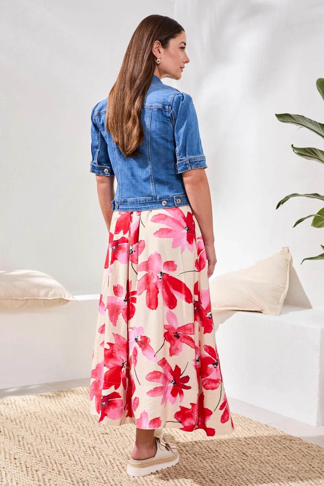 COMFORT STRETCH ELBOW-SLEEVE DENIM JACKET - Image 3