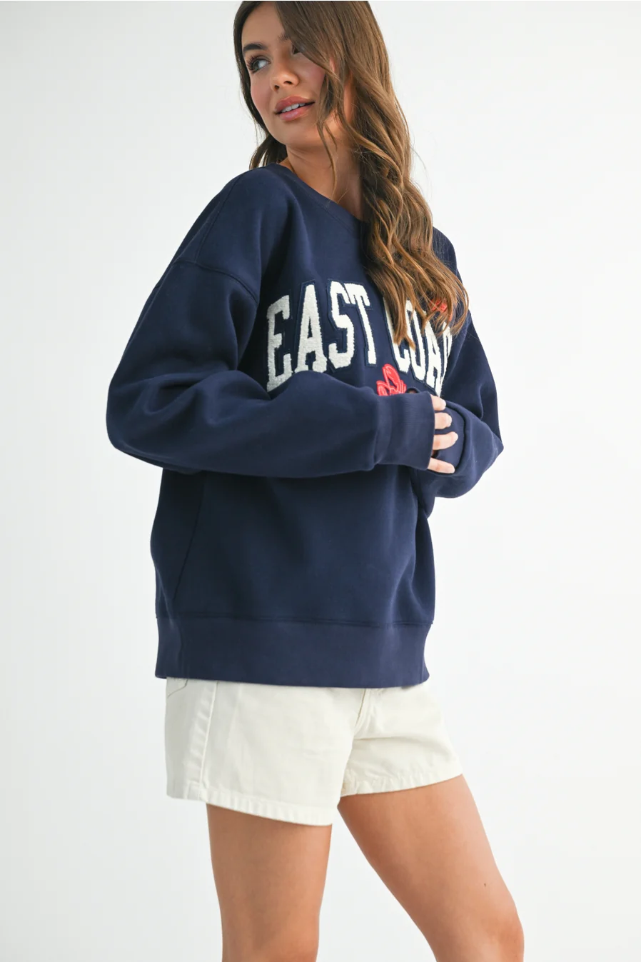 East Coast Collegiate Fleece Pullover Sweatshirt - Image 3