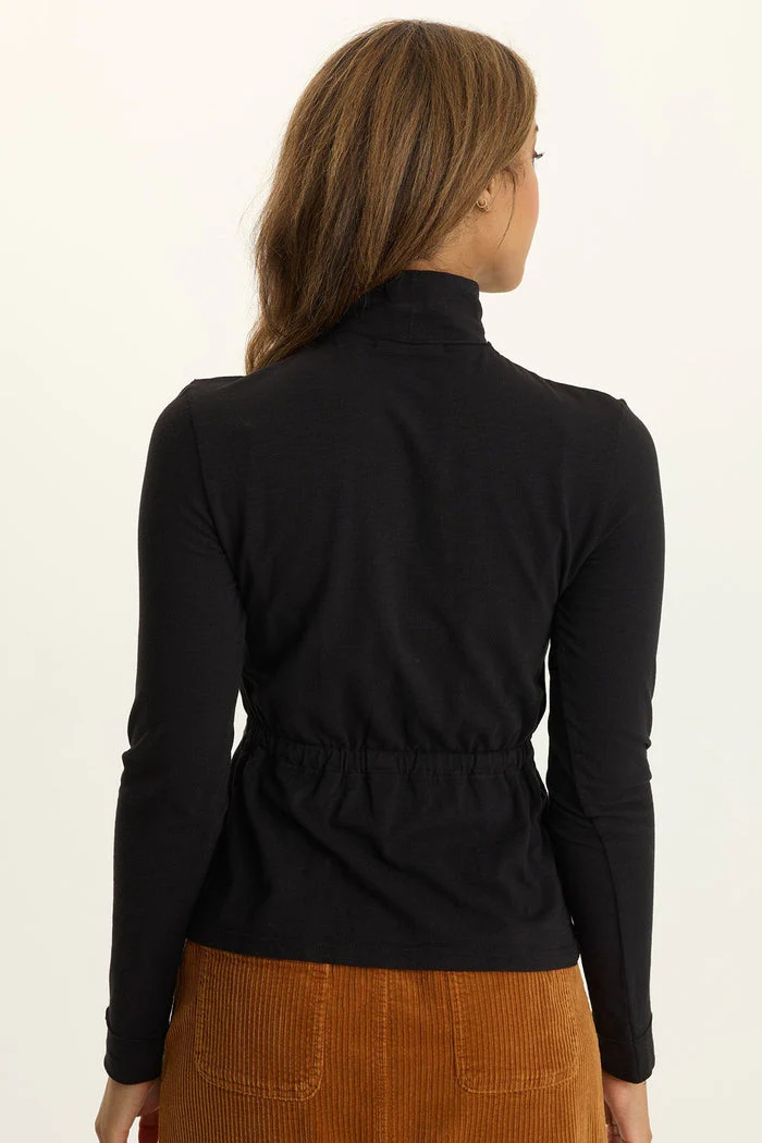 Kari Jersey Mock-Neck Peplum Top - Image 4