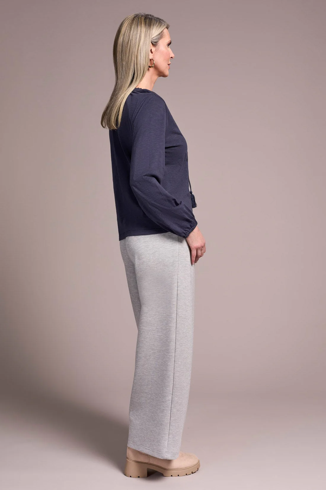 TASSEL-ACCENT SPLIT NECK TOP - Image 4