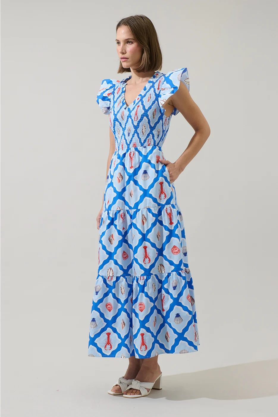 Lobster Bay Tiered Midi Dress - Image 3