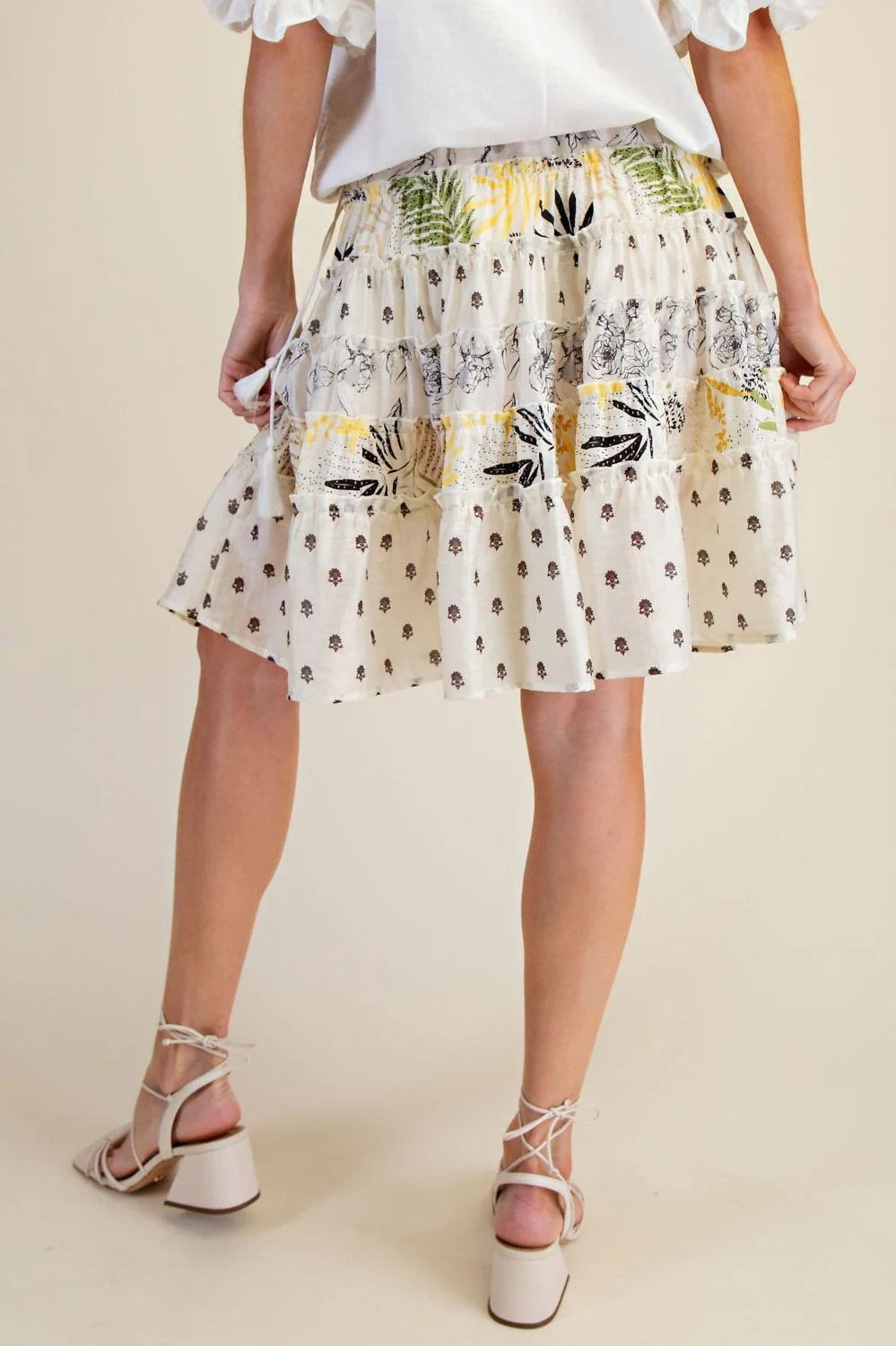Mixed Print Mini Skirt - Image 3