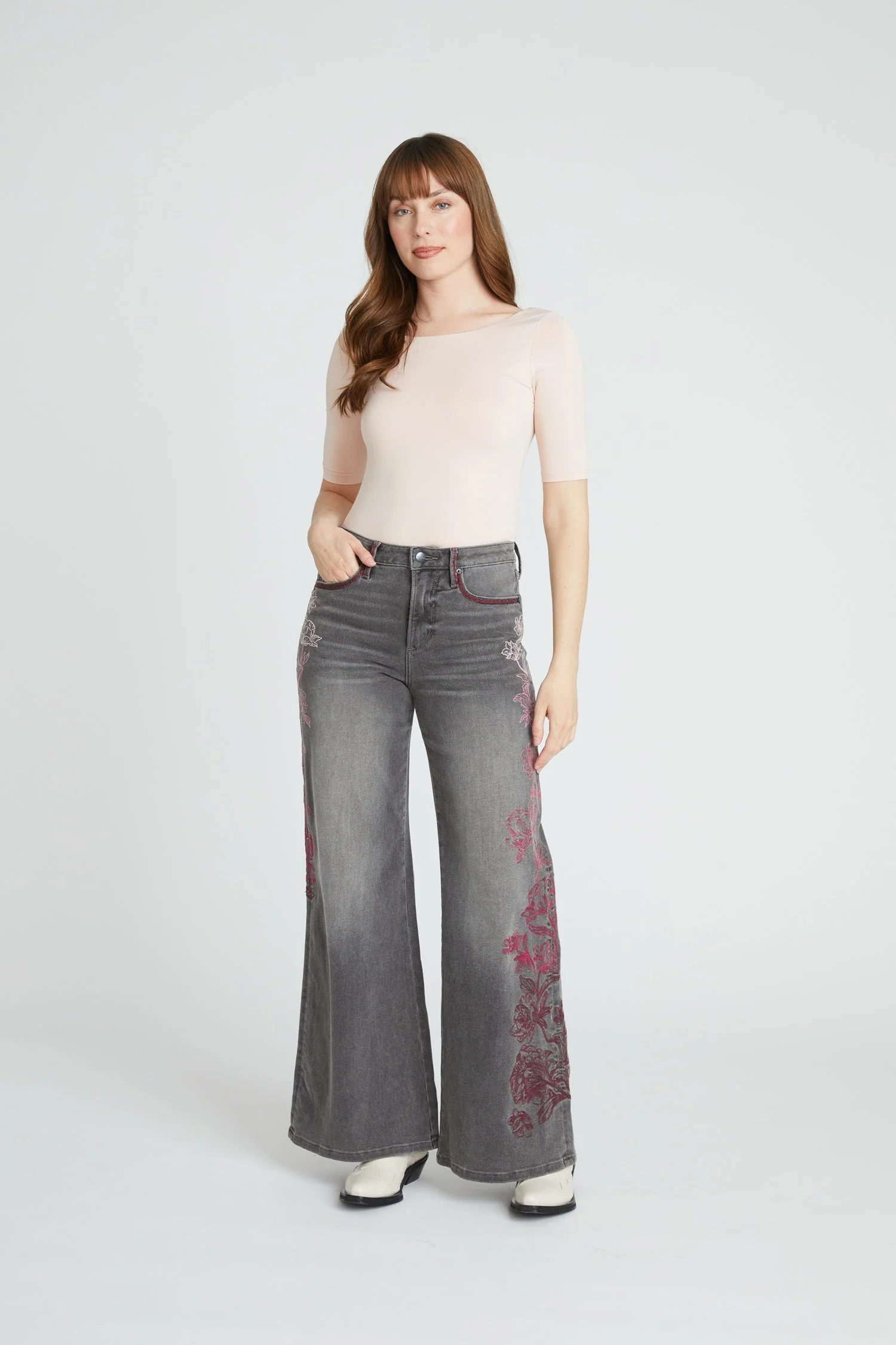 Mona Wide Leg - Blush Etched - Image 3