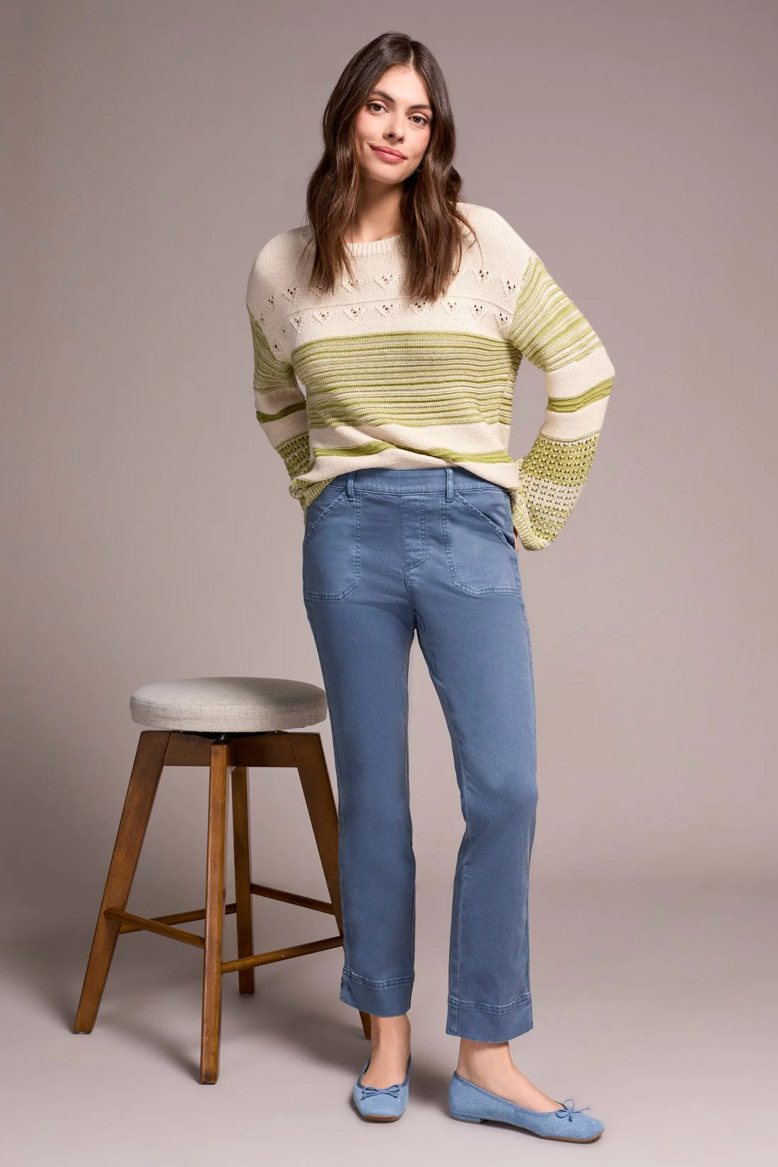 Pull On Ankle Pant W/Detail - Image 4