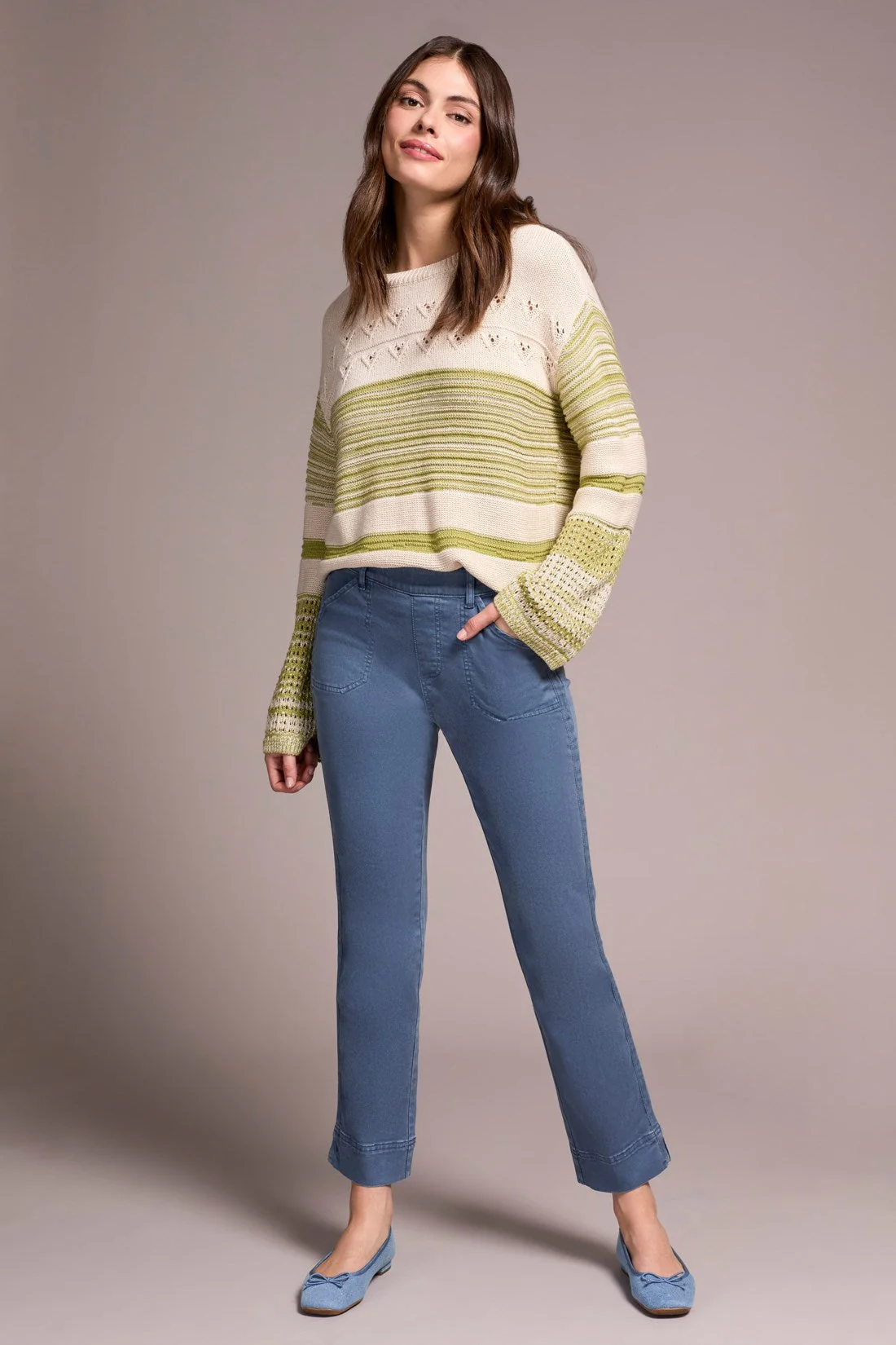 Pull On Ankle Pant W/Detail - Image 6