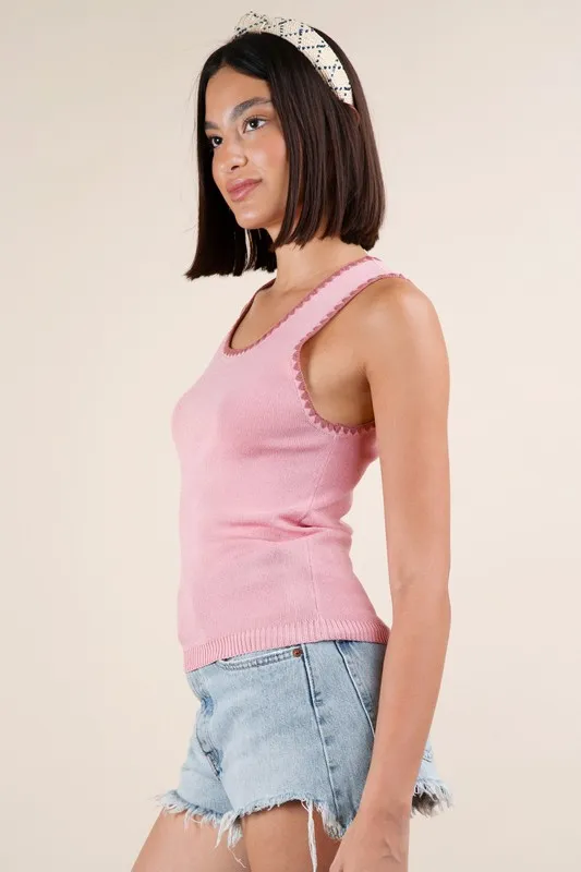 Sleeveless Knit Tank - Image 3