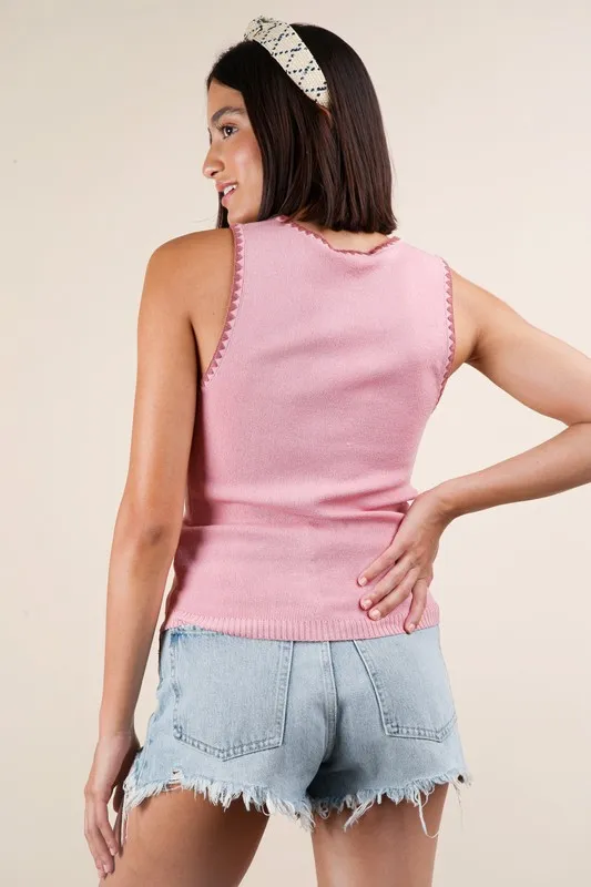 Sleeveless Knit Tank - Image 5